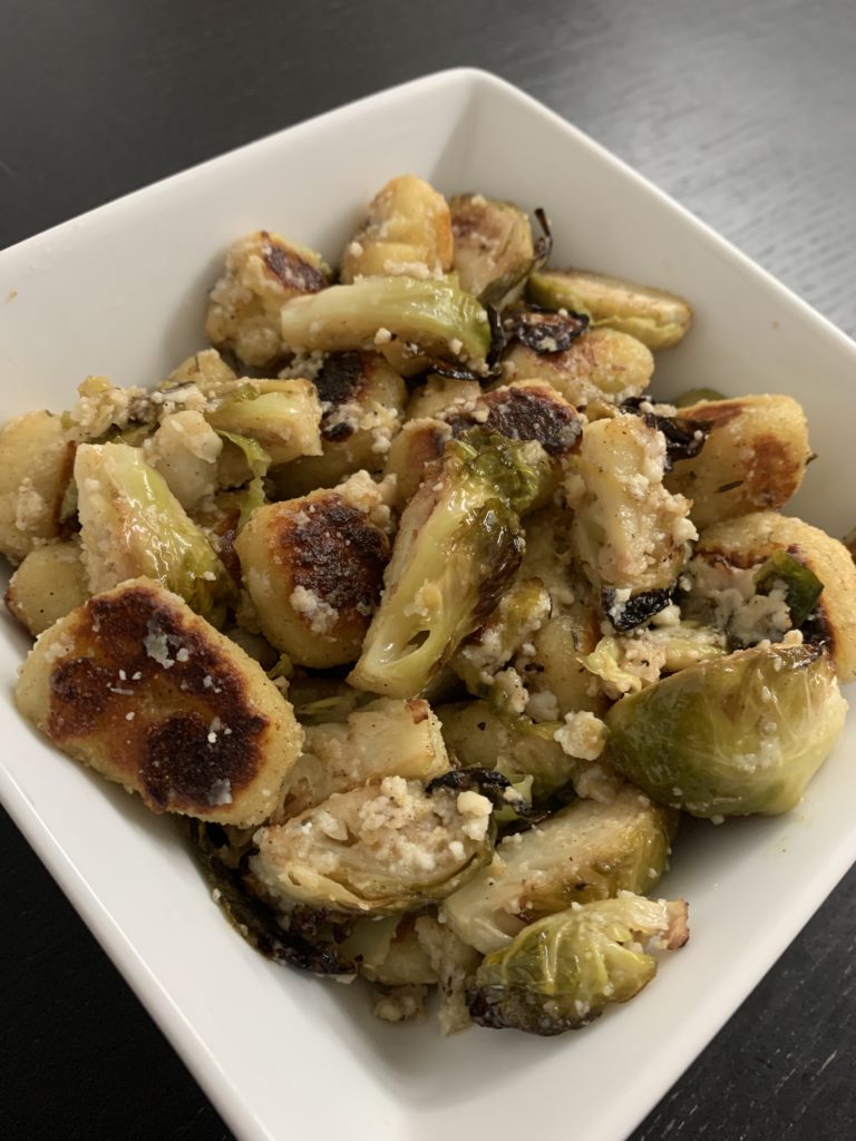 Brown butter gnocchi with brussels sprouts