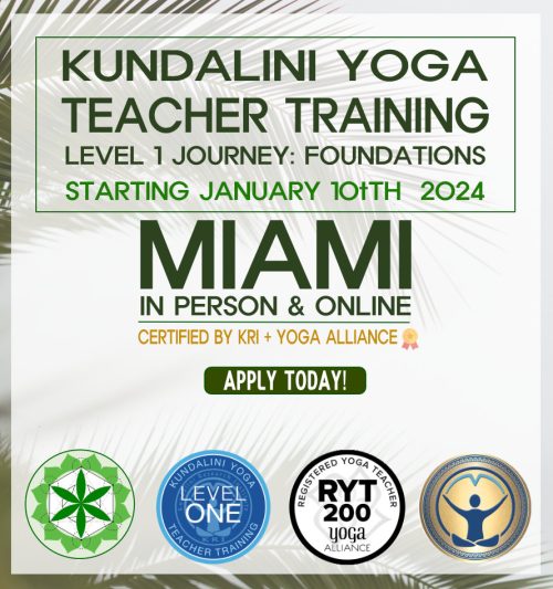 Kundalini Level 1 KRI Official Teacher Training Miami 2024